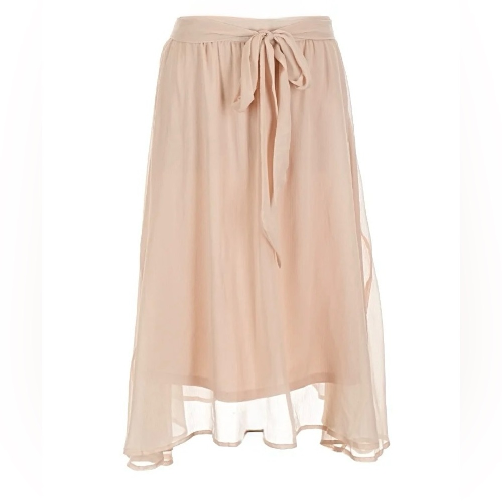 Live 4 Truth Soft Pink Chiffon Midi Skirt Soft Pink Flowy Romantic & Feminine
